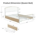 thumbnail image 2 of TROPOW Queen Bed Frame,with Headboard and Footboard, 4 Storage Drawers, No Box Spring Needed, Upgraded Midfoot Structure，White, 2 of 9