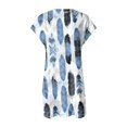 thumbnail image 2 of Gibobby Vestidos Casuales para Mujer Vestido simple casual de estilo occidental colorido para mujer Cómodo estilo de vacaciones a(Azul,M), 2 of 4