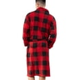 thumbnail image 2 of Moose Plaid Lazy One Ultra-Cozy Plaid Bathrobes for Men (L/xl), 2 of 7