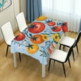 thumbnail image 4 of Yayeee Tablecloths 60" x 120" Rectangle Wrinkle Resistant Party Table Cover, Yellow Floral Tomatoes, 4 of 8