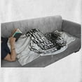 thumbnail image 6 of European Soft Flannel Fleece Throw Blanket, Venice City Sketch Style Hand Drawn Historical Buildings Tourist Town Picture, Cozy Plush for Indoor and Outdoor Use, 60" x 80", Black White, by Ambesonne, 6 of 6