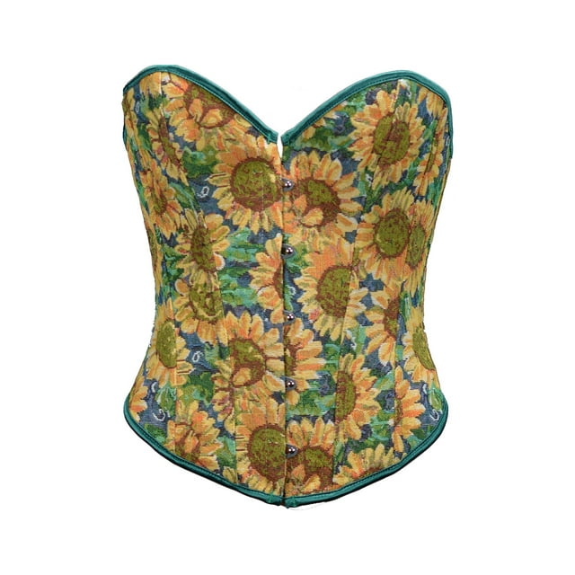 Diconna Haut Gainant pour Femmes à Motif Imprimé, Fermeture à Crochet avant, Cordon Arrière, Bretelles, Coupe Ajustée, Push-Up
