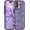 Purple, variant on REQO Case for iPhone 16,Glitter Crystal Diamond Rhinestones Sequin Shiny Bling Sparkly Glossy Luxury Electroplated Case,Aesthetic Cute Full Protection for iPhone 16