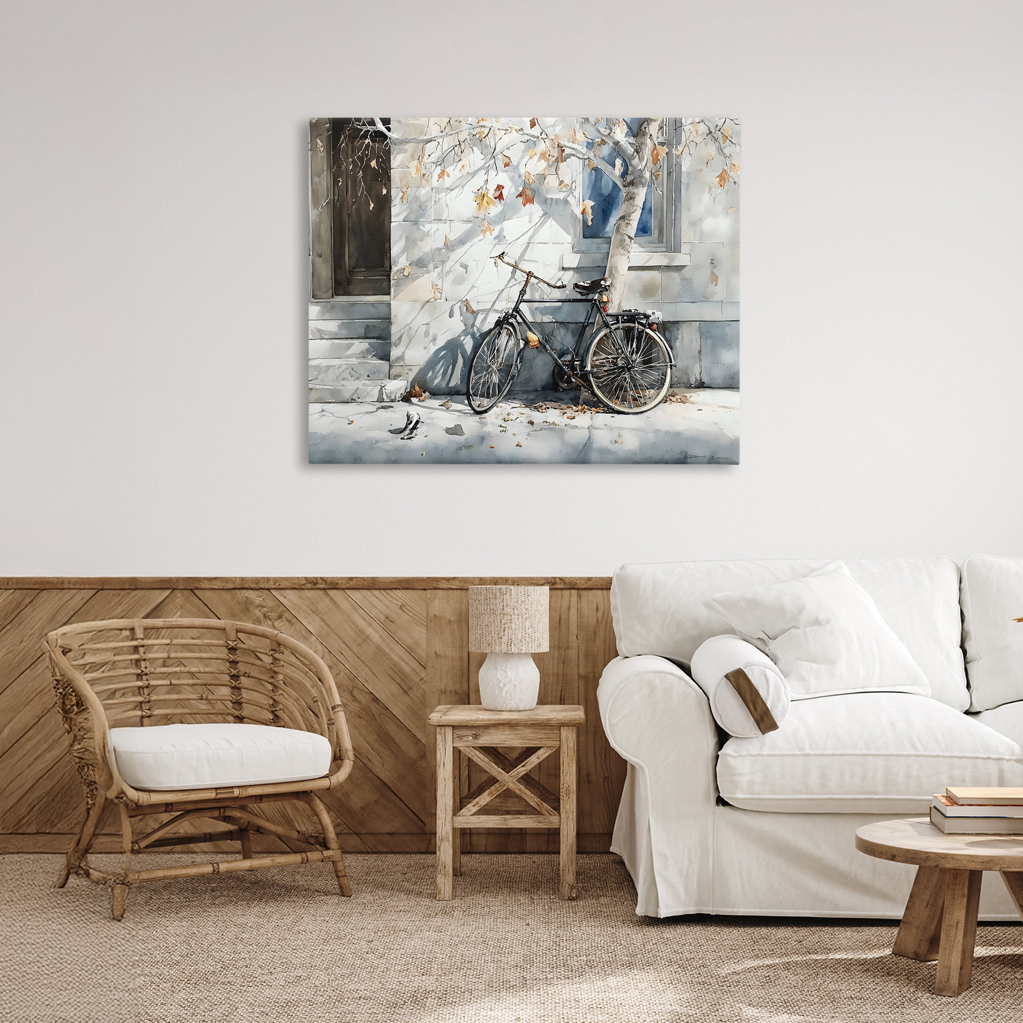 Stupell Industries Autumn Ride on Quiet Street Canvas Wall Art, design by Franklyn Gregory