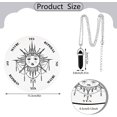 thumbnail image 3 of Wooden Pendulum Board Dowsing Divination Pendulum Witchcraft Altar Supplies with Black Crystal Necklace and Wooden Pendulum Board Metaphysical Message Board Kit, 6 Inch (Sun Style), 3 of 7