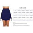 thumbnail image 2 of Charmo Womens Swimdress Drawstring Ruched Swim Skirt Adjustable Tie Side Swimsuit Bottom for Lady, 2 of 6