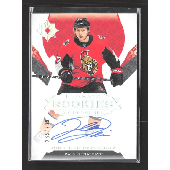 2020 Upper Deck Ultimate Collection Ultimate Rookies Jonathan Davidsson #155