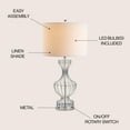 thumbnail image 4 of JONATHAN Y Honore 28" Metal Wire Frame LED Table Lamp, Chrome, JYL3027A, 4 of 5