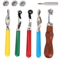 thumbnail image 2 of Rueda de Marcar Sobre Costados de la Artesanía de Cuero, Rueda de Garabato Espaciador de Costura, 5 piezas para la Artesanía de Bricolaje, 2 of 7