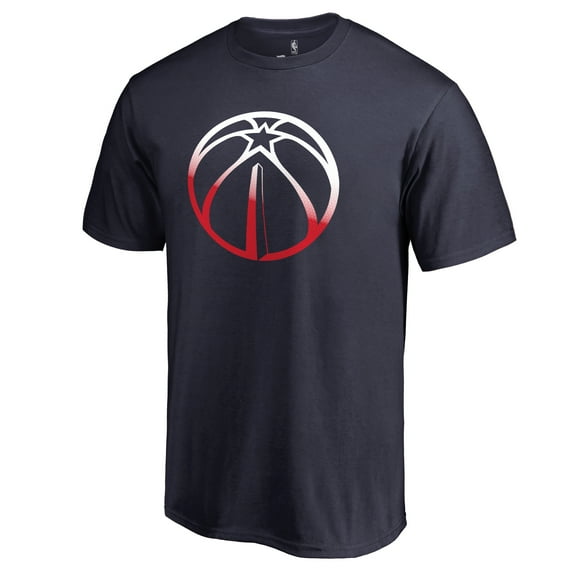 Men's Navy Washington Wizards Gradient Logo T-Shirt
