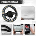 thumbnail image 4 of Uorisanigo Hibiscu 15 Inch Steering Wheel Cover Flower Fluffy Steering Wheel Cover with Elastic Edge Easy to Install Car Steering Wheel Protector for Winter Novelty Car Accessories Gift for Wife, 4 of 8