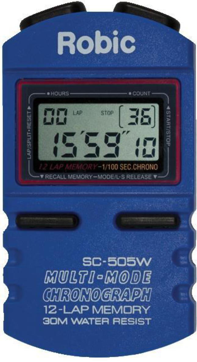 Robic SC-505 Multi-Mode Chronograph 5-Lap Memory Timer Running Racing Stopwatch 