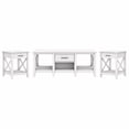 thumbnail image 1 of Bush Furniture Key West Table Basse avec Ensemble de 2 Tables d'Appoint, Chêne Blanc Pur, 1 of 7