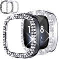 thumbnail image 1 of [Paquete de 2] Funda Fitbit Sense Bling para Fitbit Versa 3 Levamdar CZDZ-HY198-2, 1 of 5