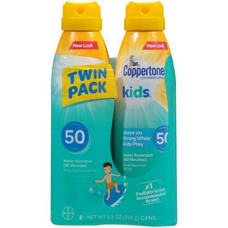 Coppertone Kid's Twin Pack Sunscreen, SPF50