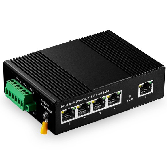 Conmutador Ethernet industrial Binardat de 5 puertos 10/100Mbps