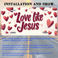 thumbnail image 3 of 1 Pcs 2D Flat License Plate Covers & Frames, Love like Jesus For Decorative Front, Waterproof For Decoration Aluminum License Plate Covers & Frames Cover For Men Women, 12" X 6", 3 of 7