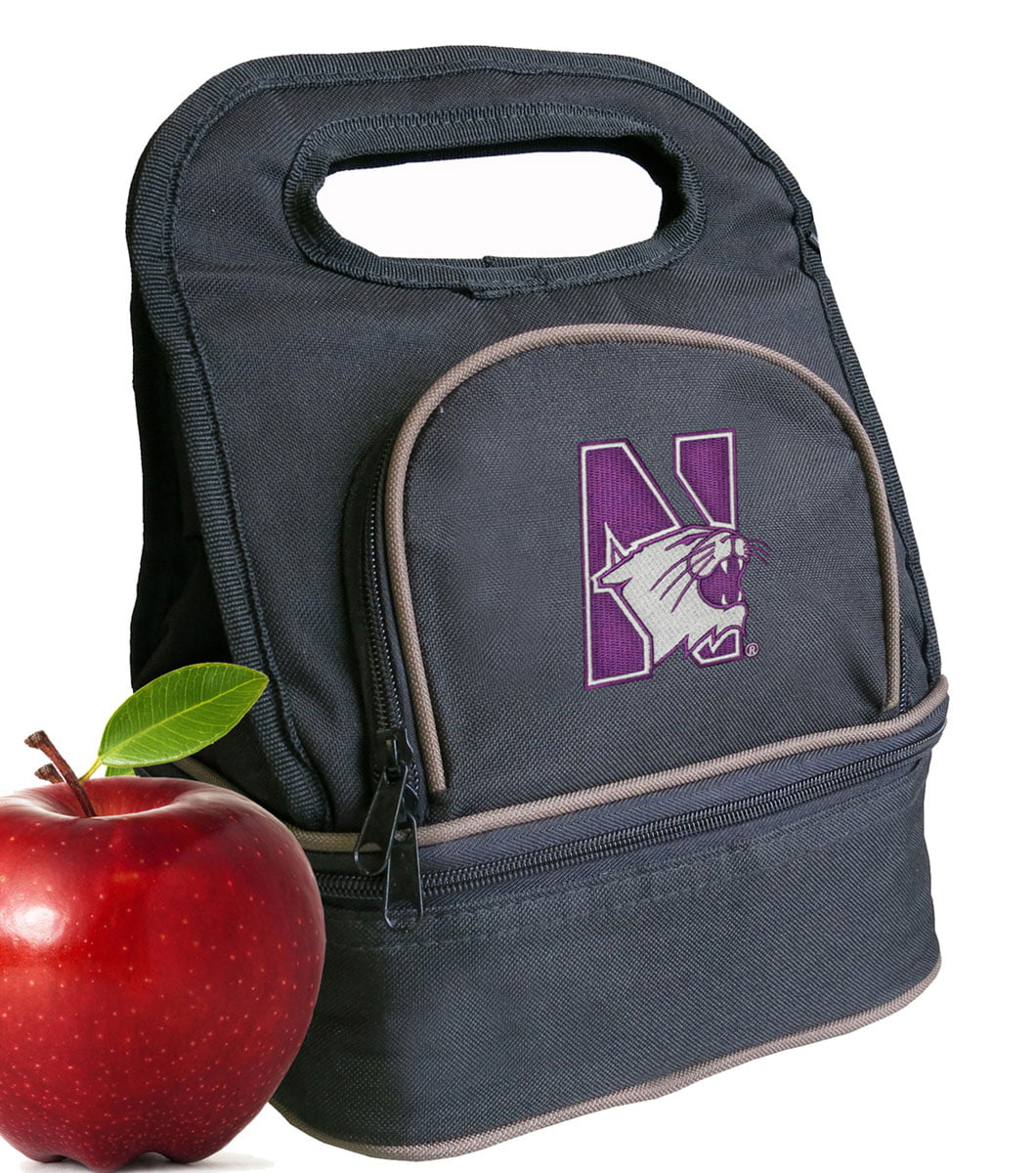 Northwestern University Lunch Bag NU Lunchbox Cooler Bags TWO SECTIONS! 