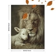 thumbnail image 3 of Lion and Lamb Embrace Religious Canvas Print, Perfect for Living Room, Bedroom, Office, Study, Religious Sanctuary Decor, 3 of 8