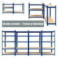 thumbnail image 5 of 27.5"L x 11.8"D x 59"H Shelving Unit Storage Rack 5-Shelf Adjustable Garage Shelves Utility Rack Display for Home Office Garage, 386lbs Capacity Per Tier Boltless Easy Installation, Blue, 5 of 5