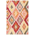 thumbnail image 2 of SAFAVIEH Ikat Leontyne Abstract Geometric Wool Area Rug, Beige/Pink, 5' x 8', 2 of 9