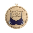 thumbnail image 2 of BAETEUY Funny Bra Hanging Decoration A Good Friend Is Like A Good Bra Bowknot Solid Wood Reusable Friendship Wooden Pendant Ornament, 2 of 8