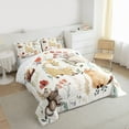 thumbnail image 3 of jejeloiu Cartoon Kitten Cat Bedding Comforter Set,Pet Lovers Twin Comforter Sets,Rustic Plant Leaves Bedding Set For Girls,Ultra Soft Home Decor Reversible,2-Piece, 3 of 8