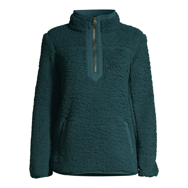 Quarter zip best sale sherpa pullover walmart
