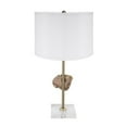 thumbnail image 5 of A&B Home Table Lamp with Agate Slice and Drum Shade - 14"Dia. x 25"H - White/Gold, 5 of 6