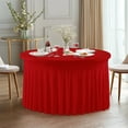 thumbnail image 4 of Nappes Rondes en Spandex pour Table de 60 Pouces, Nappes Rondes Extensibles Sans Plis, Housses de Table Lavables pour Mariages Anniversaires Banquets, 4 of 7