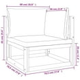 thumbnail image 5 of vidaXL Sectional Corner Sofa with Light Gray Cushions Solid Wood Acacia, 5 of 9