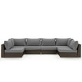 thumbnail image 4 of HOMREST Outdoor 24.5 in x 4 in Gray Sofa Cushions, 14-Count Water-Resistant Outdoor Seating Cushions(Gray), 4 of 9
