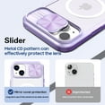 thumbnail image 3 of Allytech Case for iPhone 14 5G (2022) 6.1 inch, Compatible with MagSafe Wireless Charging Crystal Clear Anti-Scratch Shockproof Slide Camera Cover for Apple iPhone 14 6.1", Purple, 3 of 6