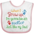 thumbnail image 3 of Inktastic Future Auditor Like My Dad Boys or Girls Baby Bib, 3 of 4