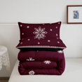 thumbnail image 5 of Homewish Bohemian Exotic Themed Twin Comforter Sets,Rustic Paisley Print Bedding Set,Purple,Black Reversible,2pcs,1 Comforter and 1 Pillowcase, 5 of 7