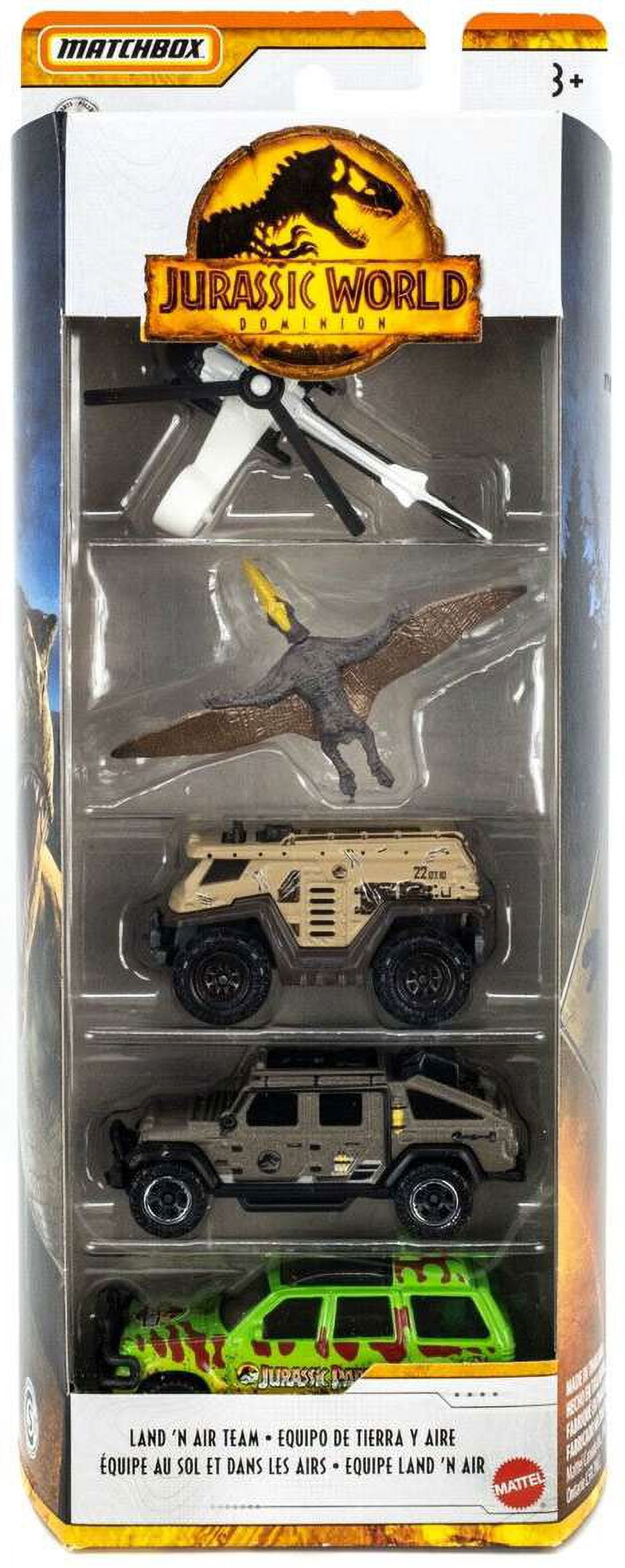 Matchbox Jurassic World – Pack De 5 Véhicules Pour Enfants (3 Ans Et Plus)