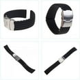 thumbnail image 3 of Watch Band Strap Textured Black Silicone Bracelet Quick Release Wristwatch Wristband Replacement 18mm, 3 of 7