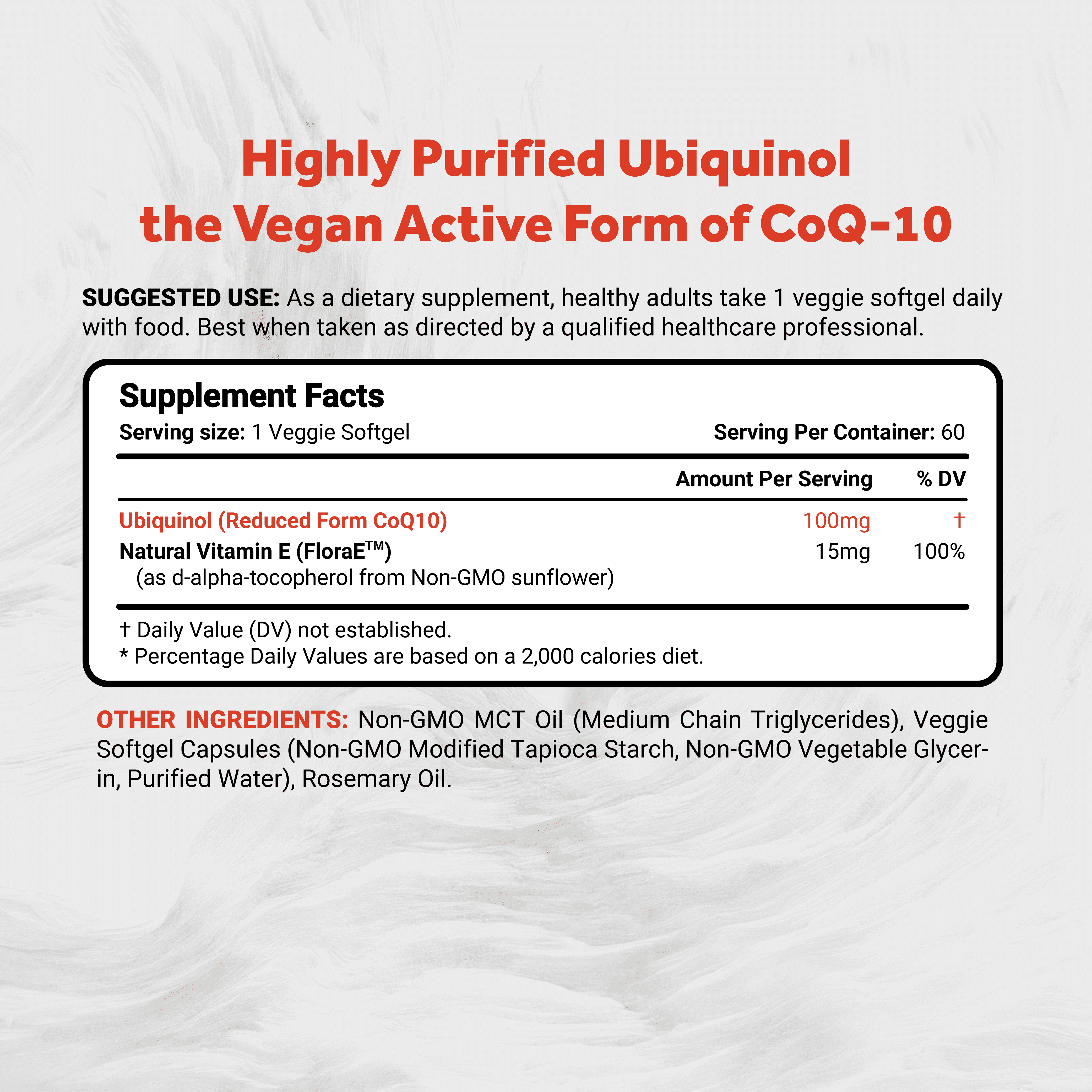 Naturalis Ubiquinol 100mg Active CoQ-10 Emulsified in MCT Oil for Better Absorption | Gluten Free, Non-GMO & Soy-Free | Cardiovascular Wellness, Antioxidant Protection, and Healthy Skin*| 60 Softgels
