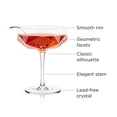 thumbnail image 2 of Viski 6267 Raye: Faceted Crystal Coupe (VISKI), Clear, 2 of 5