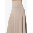 thumbnail image 5 of Women's Simple Foldover Stretch A-Line Flared Knee Length Skirt Comfy Stylish, 5 of 7