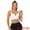 White, variant on Women's Medium Impact Workout Deep V Neck Wireless Sports Bras XL White