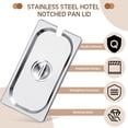 thumbnail image 2 of 8Pcs Stainless Steel Steam Table Pan Lids 1/3 Size, Commercial Food Pan Covers with Handle and Slot Design, Buffet Chafer Lid for Catering Hotel Restaurant Food Warmer, 2 of 5