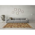 thumbnail image 3 of Ahgly Company Indoor Square Abstract Brown Modern Area Rugs, 7' Square, 3 of 4
