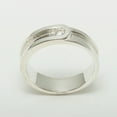 thumbnail image 4 of LBG British Made 9k White Gold Natural Diamond Mens Band Ring - 25 size options - Size 11.25, 4 of 6