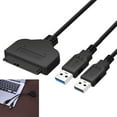 thumbnail image 4 of MasteelfCA 2 In 1 SATA to USB 3.0 Converter Cable External Hard Disk Universal Adapter Data Transfer Converter for 2.5 Inch Hard Drive (Black), 4 of 7
