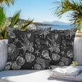 thumbnail image 2 of Outdoor Waterproof Pillow Covers Pack of 2, Black Coastal Starfish Shell Coral Seahorse Ocean Vintage Decorative Throw Pillowcases Cushion Covers for Garden Patio Tent Sofa Couch, 20x20 inch, 2 of 8