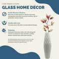 thumbnail image 6 of Bergamo Art 17" High Decorative Handmade Patterned Cylinder Glass Vase in White, 6 of 6