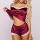 thumbnail image 5 of Gibobby arnés para mujer Sexy-Lingerie Set Pijamas de satén Mujer Encaje Seda Ropa de dormir Ropa de dormir Íntimo(Vino, L), 5 of 5