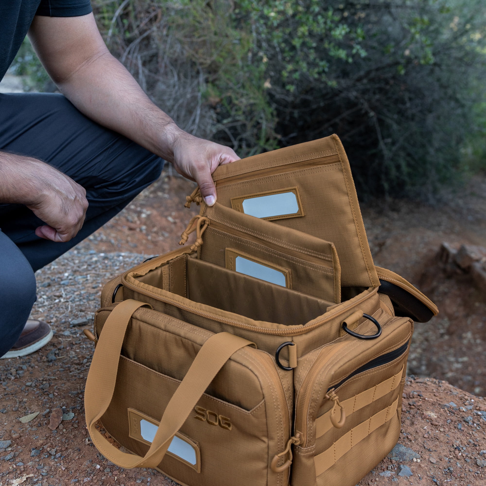SOG Gold Range Bag, Soft Case Ammunition Case and Holder for Shooting Enthusiasts, Polyester