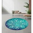 thumbnail image 5 of Pilates Mat Round Oversize Yoga Mat Suede Rubber Non-Slip Dia 140cm Exercise Mat Meditation Mat Workout Mat for Home Outdoor, 5 of 7